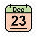 Diciembre Calendario Fecha Icono