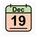 Diciembre Calendario Fecha Icono
