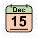 Diciembre Calendario Fecha Icono