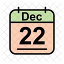 Diciembre Calendario Fecha Icono