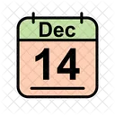 Diciembre Calendario Fecha Icono