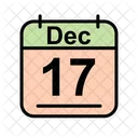 Diciembre Calendario Fecha Icono