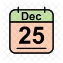 Diciembre Calendario Fecha Icono
