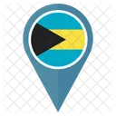 Die Bahamas Flagge Symbol