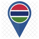 Die Gambia Flagge Symbol