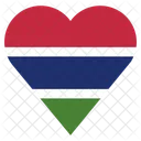 Die Gambia Flagge Symbol