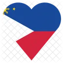 Die Philippinen Flagge Symbol