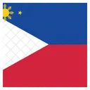 Die Philippinen Flagge Symbol