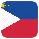 Die Philippinen Flagge Symbol