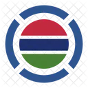 Die Gambia Flagge Symbol
