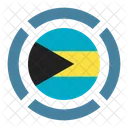 Die Bahamas Flagge Symbol