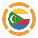 Die Komoren Flagge Symbol