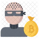 Dieb Tasche Bitcoin Symbol