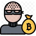 Dieb Tasche Bitcoin Symbol