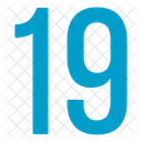 Diecinueve Numeros Icono