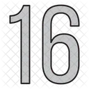 Numeros Dias 16 Icono