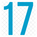 Diecisiete Numeros Icono