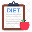 Diet Chart Healthy Diet Diet Card Icon