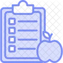 Diet Plan Duotone Line Icon Icon