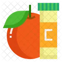 Diet Supplement Vitamin C Orange Icon