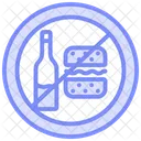 Dietary Restrictions Duotone Line Icon Symbol