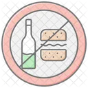 Dietary Restrictions Lineal Color Icon Symbol