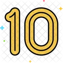 Diez Diez Numero 10 Icono