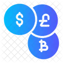 Diferentes monedas  Icono