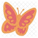 Different Style of Cute Orange and Red Butterfly  Icon