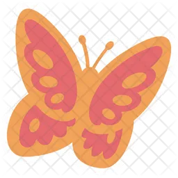 Different Style of Cute Orange and Red Butterfly  Icon