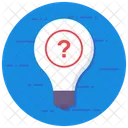 Difficulty Interrogative Bulb Idea Questioning Icône