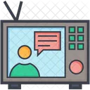 Moniteur Ecran Presentateur De Nouvelles Icon