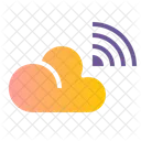Cloud Diffusion Diffusion Dans Le Cloud Icône