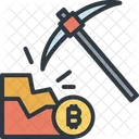 Bitcoin Dig Axe Icon