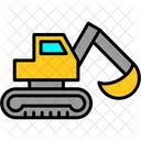 Construction Excavator Vehicle Icon