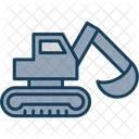 Construction Excavator Vehicle Icon