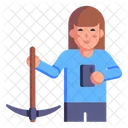 Digger Miner Engineer Icon