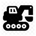 Digger Backhole Construction And Tools Icon