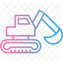Construction Excavator Vehicle Icon
