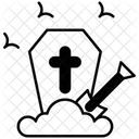 Digging Grave Grave Cemetery Icon