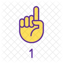 Digit One In Asl  Icon