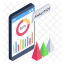Online Analytics Digital Analytics Mobile Statistics Icon