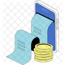Digital Bill Financial Technology Financial Planning Symbol