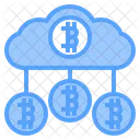 Digital Bitcoin Network Bank Icon