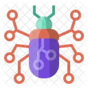 Digital Bug Code Security Icon