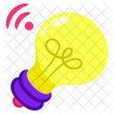 Lightbulb Glowing Brain Icon