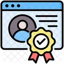 Digital Certificate Encryption Authentication Icon