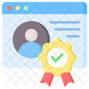 Digital Certificate Encryption Authentication Icon