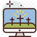 Digitales Christliches Kreuz Christliches Kreuz Digital Symbol