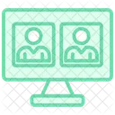 Digital Classroom Duotone Line Icon Icon